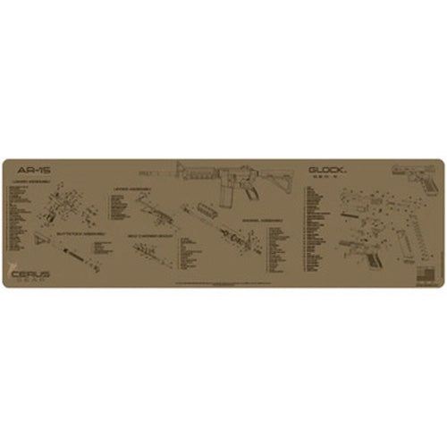 AR-15 & Glock Schematic Combo Magnum XXL ProMat Coyote