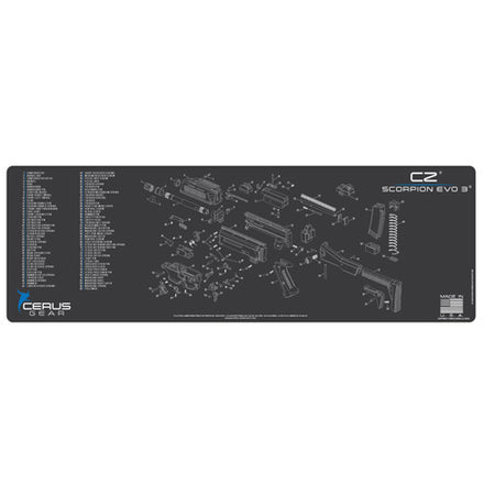 CZ Scorpion EVO 3 Schematic ProMat Charcoal Gray/Blue