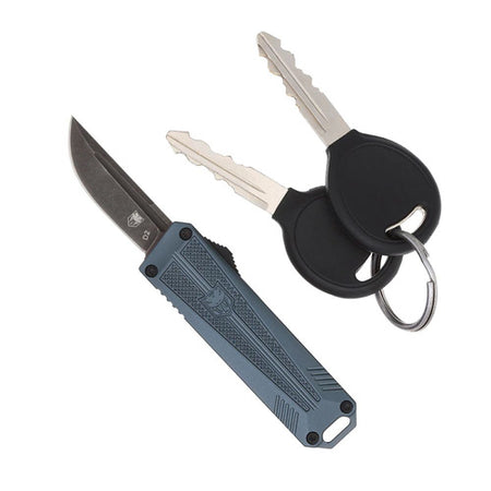 CobraTec 929TB California OTF Grey Drop Point Top-Retraction Knife