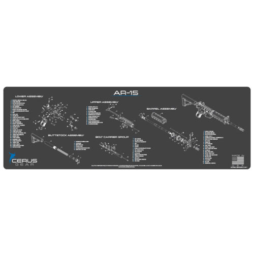 AR-15 Schematic ProMat Charcoal Gray/Cerus Blue