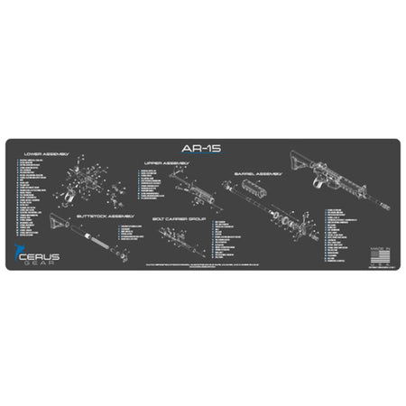 AR-15 Schematic ProMat Charcoal Gray/Cerus Blue
