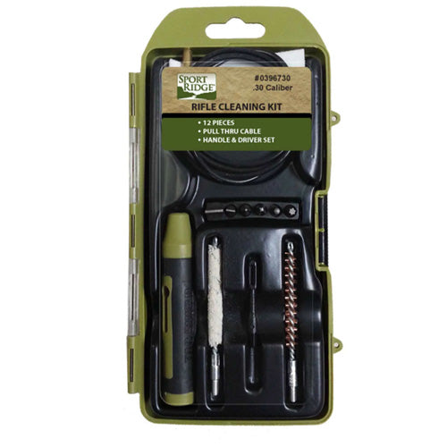 22 Caliber 12 Piece Rifle Cleaning Kit with Pull-Thru Cable