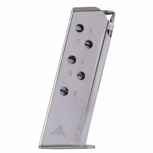 Walther PPK .380 ACP 6RD Nickel Pistol Magazine