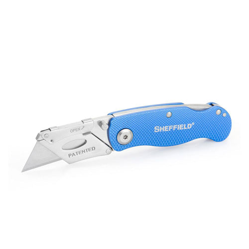 Sheffield Ultimate Lock Back Utility Knife Lightweight Aluminum Textured Grip