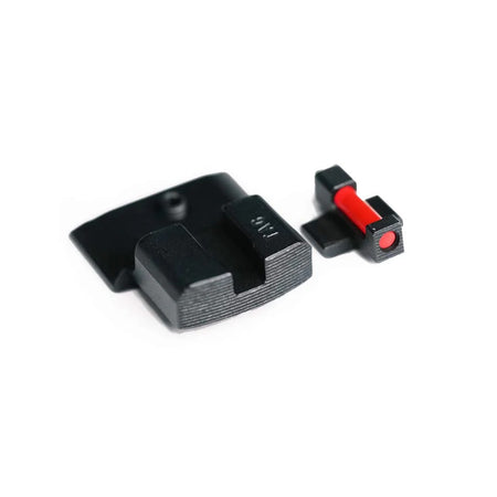 S&W M&P TSH TAC Iron Sights - FiberLok Hybrid Front and Plain Anti-Glare Rear