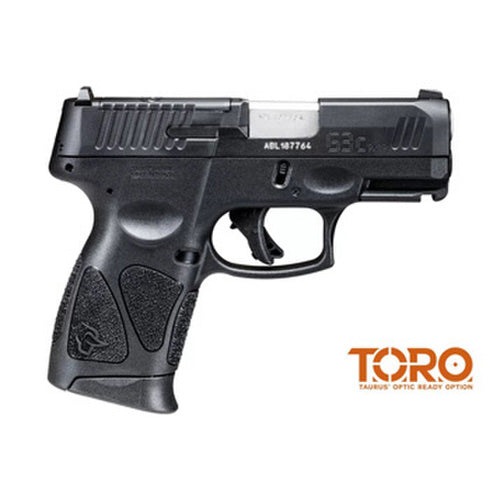 Taurus G3C T.O.R.O. 9mm Pistol, 3.26" Barrel, Tenifer Matte Black, (2) 12-Round Magazines