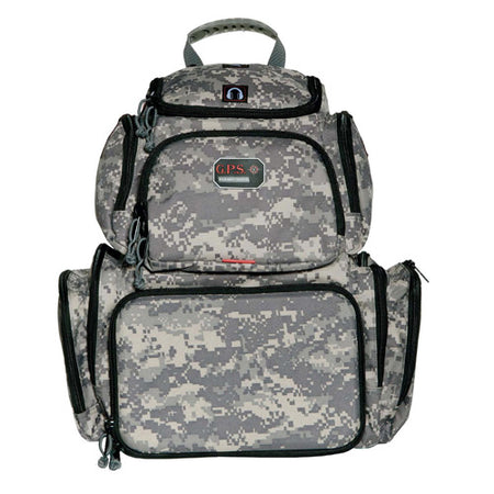 GPS Handgunner Range Backpack Digital Camo with Foam Pistol Cradle