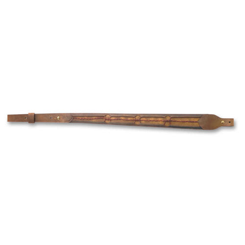 Full-Grain Leather Barbed Wire Design Rifle Sling