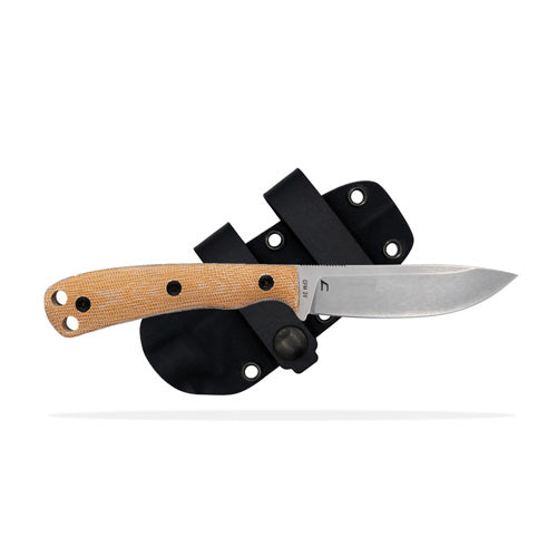 Ascent Regular Stone Washed Brown Burlap Micarta Fixed Blade