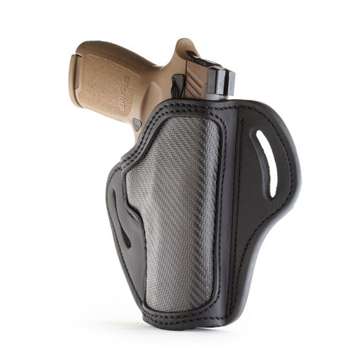 Project Stealth Carbon Fiber Leather OWB Holster Black RH Size 1
