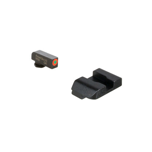 Ameriglo Protector Sight Set Glock Gen 5 Green Tritium Orange Outline Front Black Rear