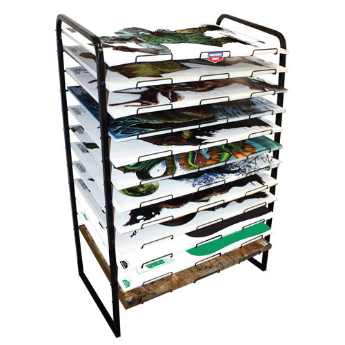 12-Shelf Empty Paper Target Display Rack 55"H x 38"W for 23" x 35" Targets