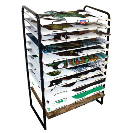12-Shelf Empty Paper Target Display Rack 55"H x 38"W for 23" x 35" Targets