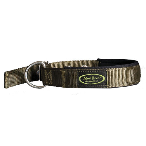 Green Swagger Medium Nylon Dog Collar with Neoprene Comfort Lining