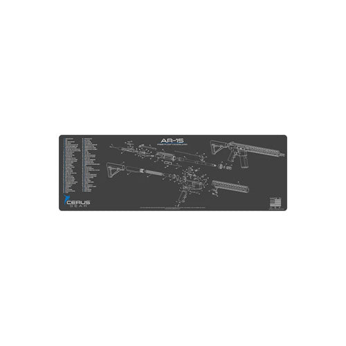 AR-15 Free-Float Handguard Schematic ProMat Charcoal Gray