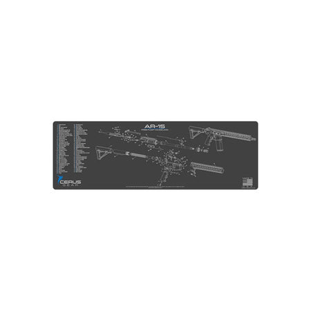 AR-15 Free-Float Handguard Schematic ProMat Charcoal Gray