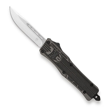CobraTec Medium CTK-1 OTF Knife Tungsten with Graphite Black Drop Point Plain Edge
