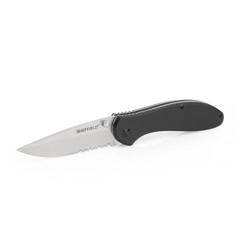 Sheffield Cruiser Berda 3in Drop Point Assisted Folder Knife G10 Handle
