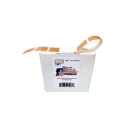 Tan Brown 7/8in Square Target Pasters 1000 Count Roll