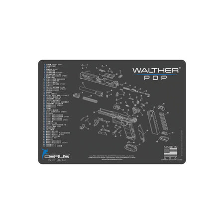 Walther PDP Schematic ProMat Gray/Cerus Blue