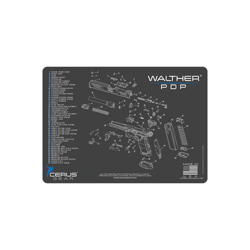 Walther PDP Schematic ProMat Gray/Cerus Blue