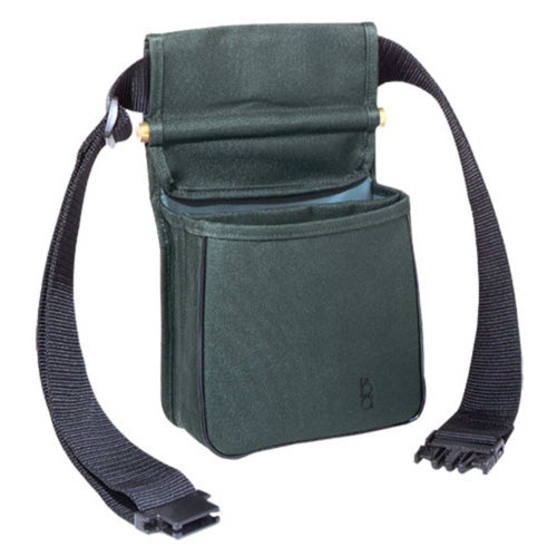 Green Divided Shell Pouch with Belt Two Box Capacity