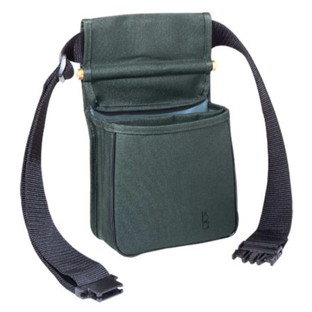 Green Divided Shell Pouch with Belt Two Box Capacity