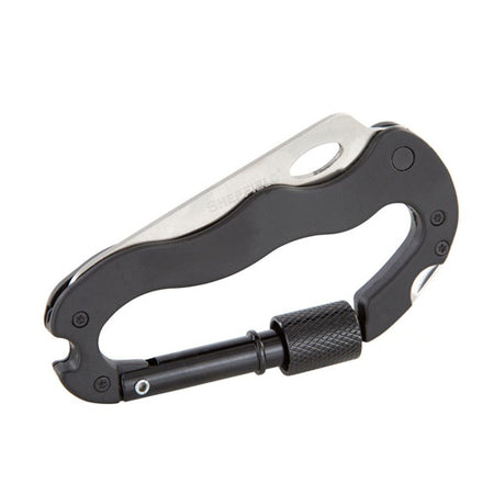 Sheffield Wilco 4-in-1 Carabiner Multi-Tool Partial Serrated Blade Liner Lock