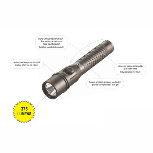 Streamlight Strion DS HL Rechargeable Dual Switch Flashlight with Holder