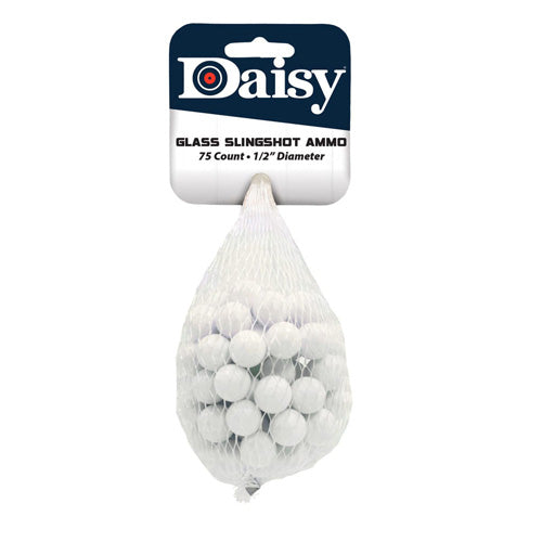 Daisy 1/2-Inch White Glass Slingshot Ammunition 75ct