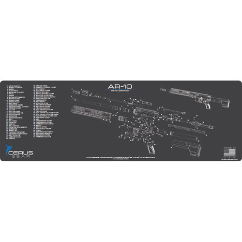 AR-10 Schematic ProMat Charcoal Gray/Cerus Blue