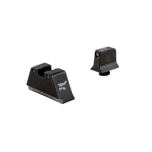 Glock 17/19/22/23 Trijicon Suppressor/Optic Height Sight Set - Black Front, Yellow Rear