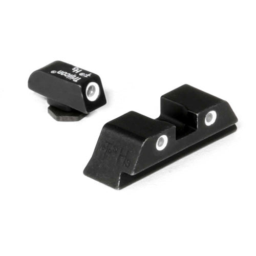 Glock 17/19/22/23 Trijicon 3-Dot Night Sight Set - White/Green Front, White/Orange Rear