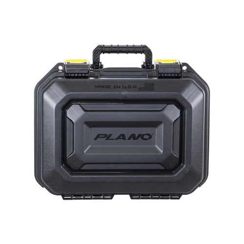 Plano AW2 2-Pistol Hard Case, 14"x10"x5", Pluck-to-Fit Foam, Black/Yellow PLA118LG