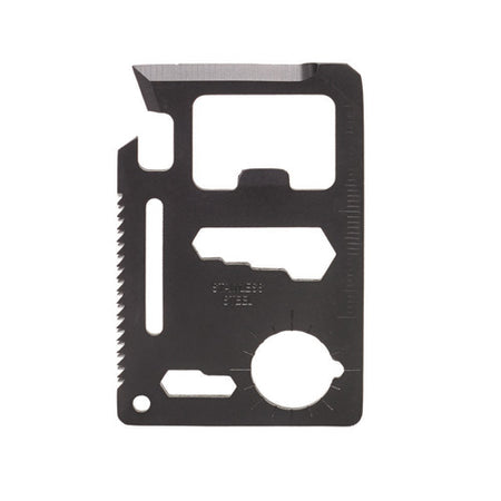 11-in-1 Credit Card Size Survival Tool Stainless Steel