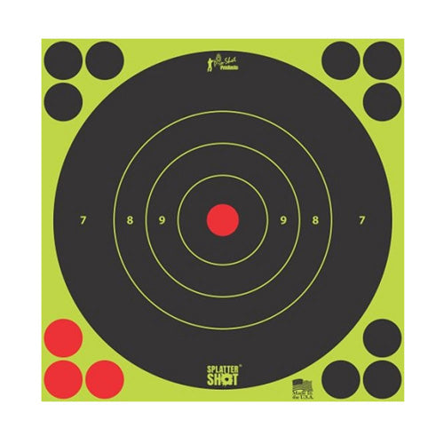 Pro-Shot 12in Green Bullseye Splattershot Target 12 Pk