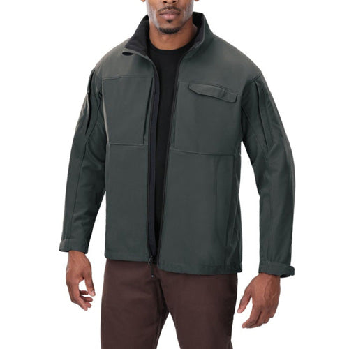 Downrange Soft Shell Jacket Slate Grey Medium 8 Pockets VaporCore