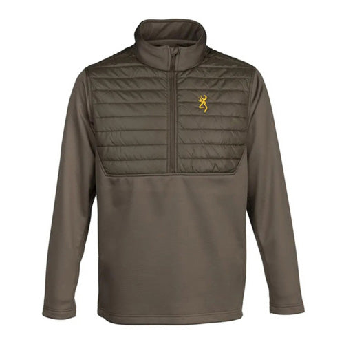 Men's Hybrid Quarter-Zip Shirt in Major Brown 2XL