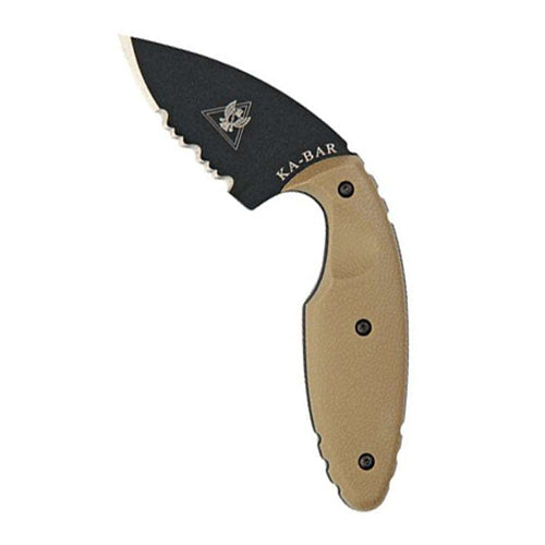 KA-BAR TDI Law Enforcement 2.313" Half-Serrated Fixed Blade Knife Coyote Brown