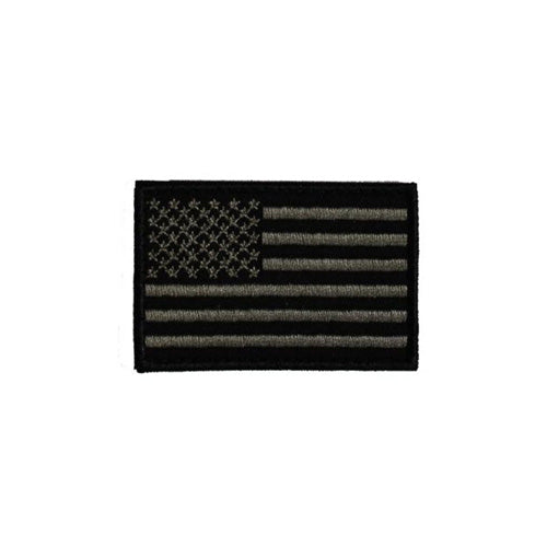 Black US Flag Hook and Loop Morale Patch