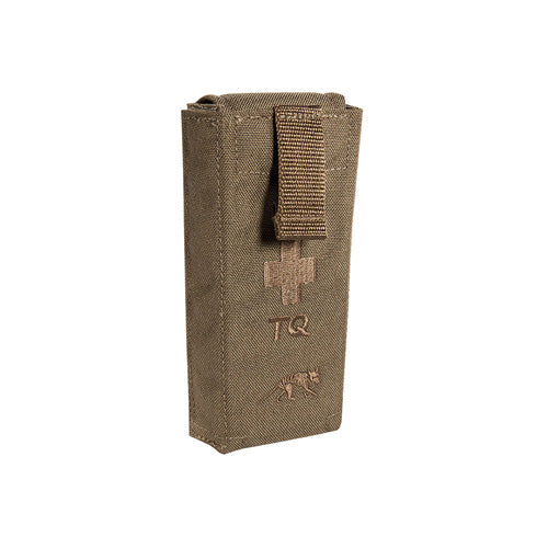 MOLLE Tourniquet Pouch II Coyote Closed with Quick Release Hook Loop