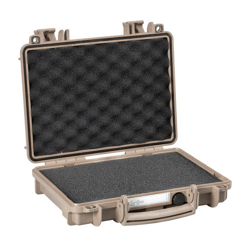 Single Pistol Waterproof Case Desert Sand Pre-Cubed Foam
