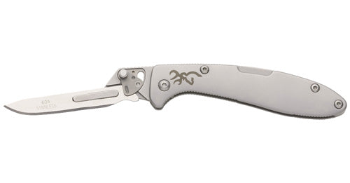 Browning Primal Stainless Scalpel Hunting Knife 2.75in Blade with 20-Blade Pack