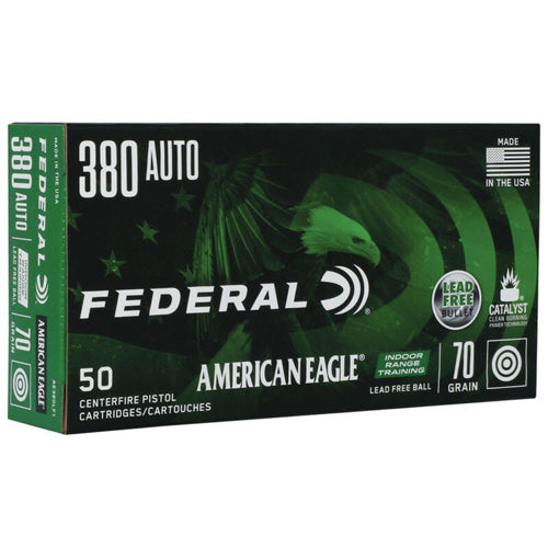American Eagle .380 ACP/Auto AE380LF1 Indoor Range Training Lead-Free IRT 70 Grain