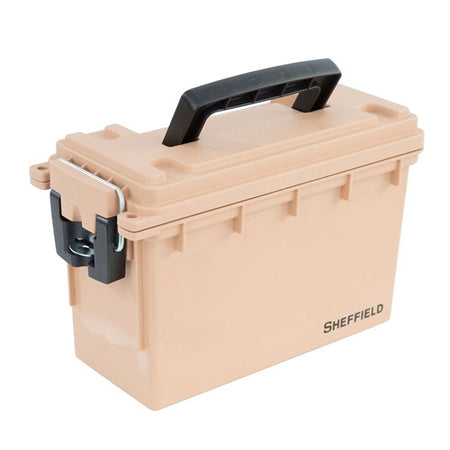 Sheffield Coyote Tan Lockable Field Storage Box - Made in USA