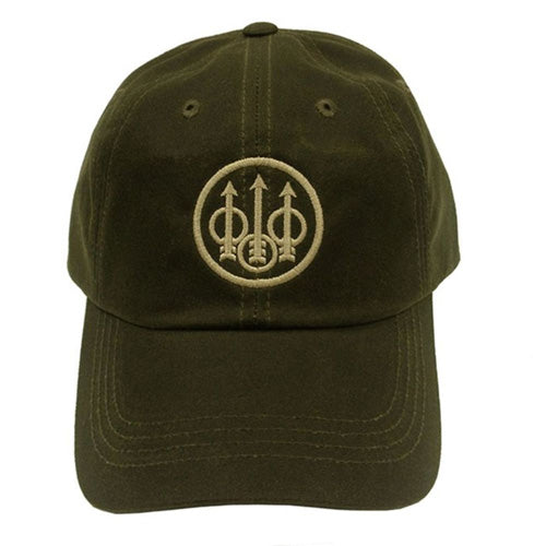 Beretta Trident Logo Waxed Cotton Cap Olive Green