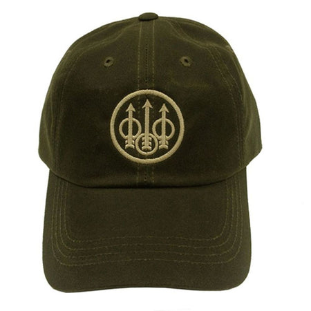 Beretta Trident Logo Waxed Cotton Cap Olive Green