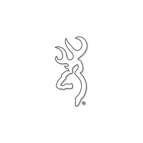 Browning 4" White Buckmark Logo Vinyl Decal Sticker