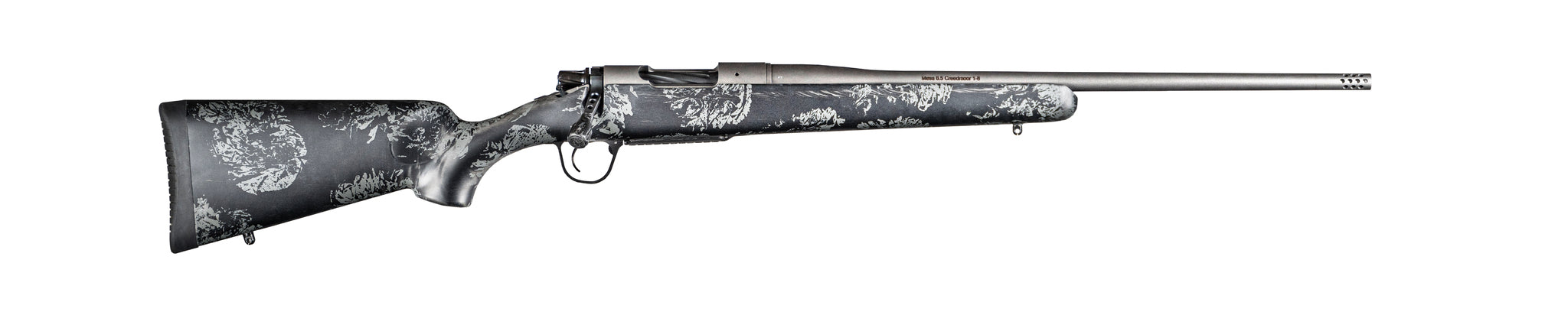Christensen Arms 8010108400 Mesa FFT 300 Win Mag 3+1 22" Threaded Barrel, Tungsten Gray Cerakote, Black with Gray Webbing Stock