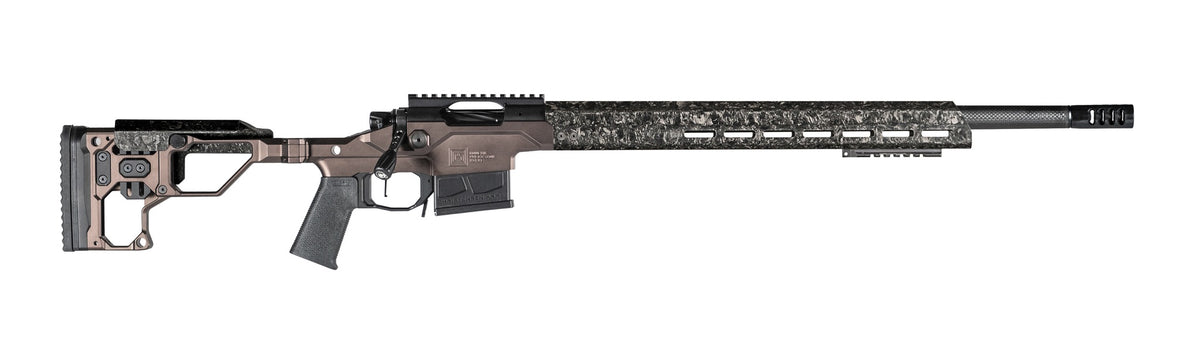 Christensen Arms 8010300801 Modern Precision 308 Win 20" Threaded Carbon Fiber Barrel 5+1, Black Nitride Finish, Desert Brown Anodized Folding Stock, Polymer Grip